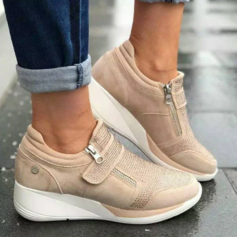 Nina – Round Toe Shoes with Zipper Detail - Image 6