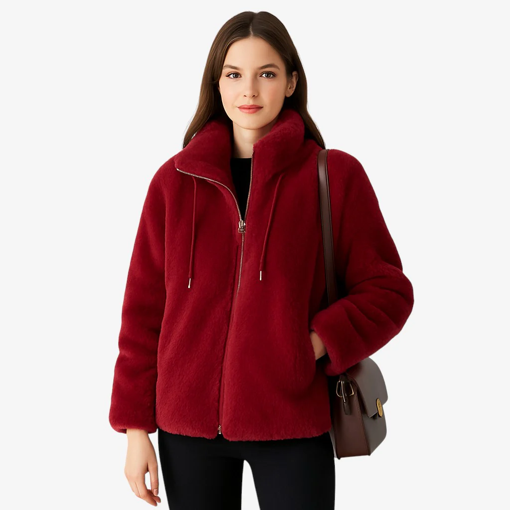 Nolan – Fleece-lined jacket with stand-up collar and zip closure - Image 2