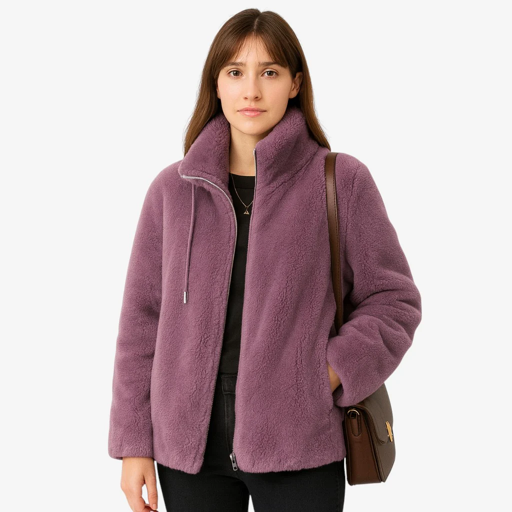 Nolan – Fleece-lined jacket with stand-up collar and zip closure - Image 3