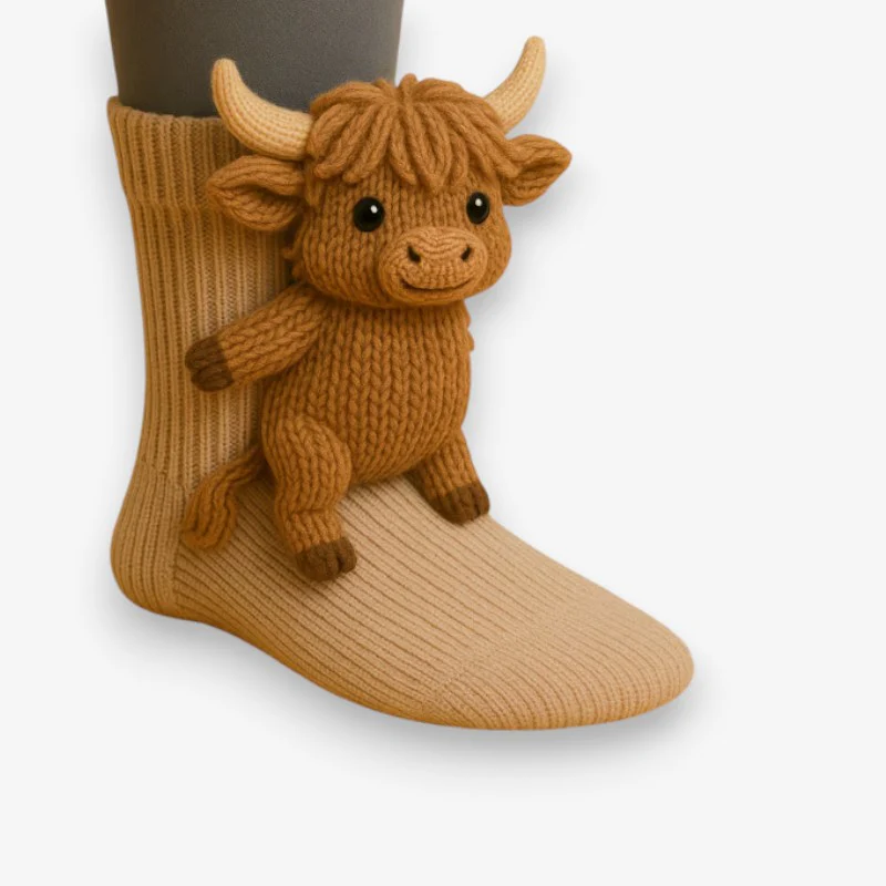 Nora – Decorative Socks with 3D Animal Design - Image 5