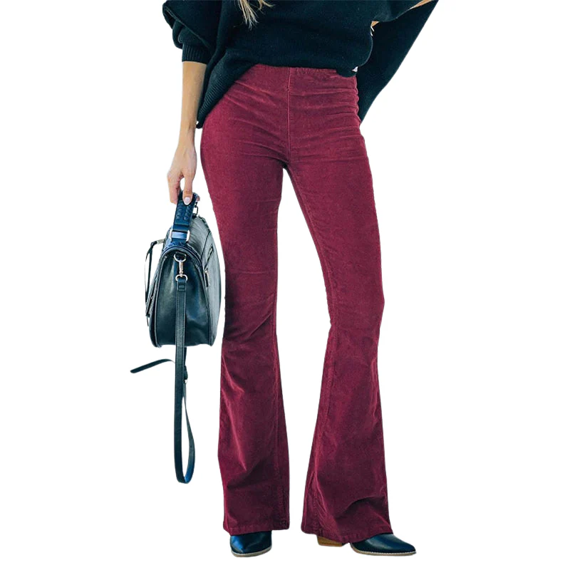 Nora – High-Waisted Wide-Leg Corduroy Trousers - Image 4