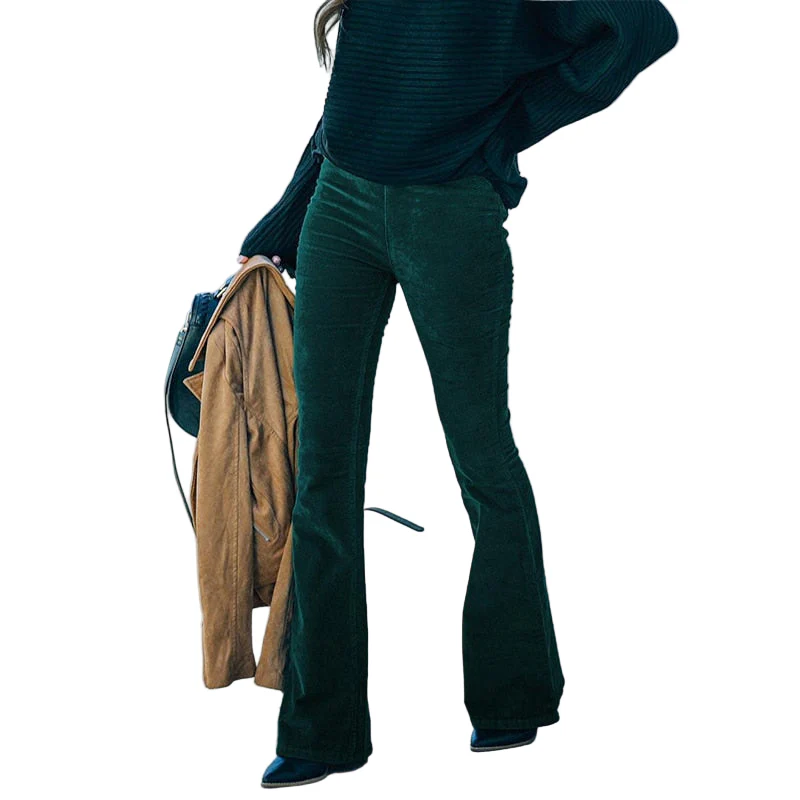 Nora – High-Waisted Wide-Leg Corduroy Trousers - Image 6