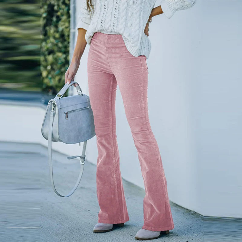 Nora – High-Waisted Wide-Leg Corduroy Trousers - Image 7