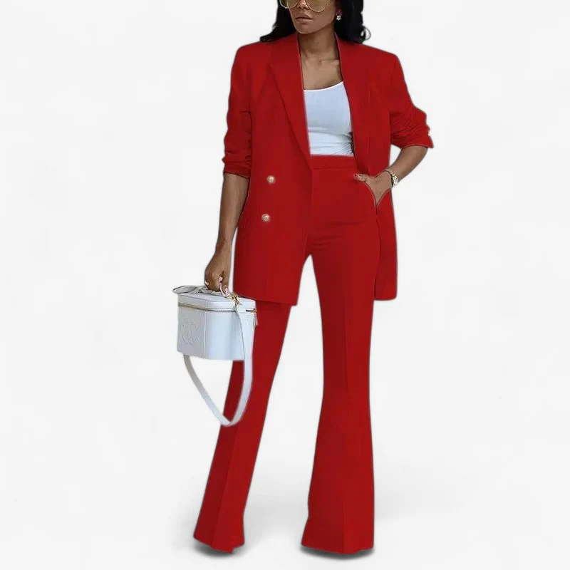 Nova – 2-Piece Set with Button-Down Blazer & Wide-Leg Pants - Image 3