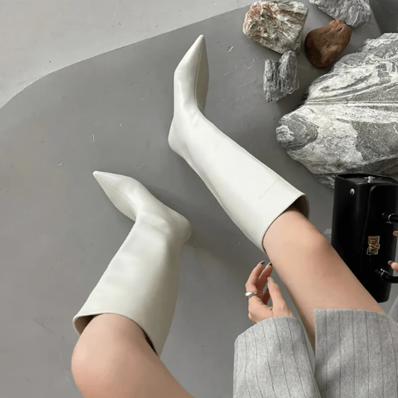 Nova – Knee-High Boots with Pointed Toe + Sleek Heel - Image 6