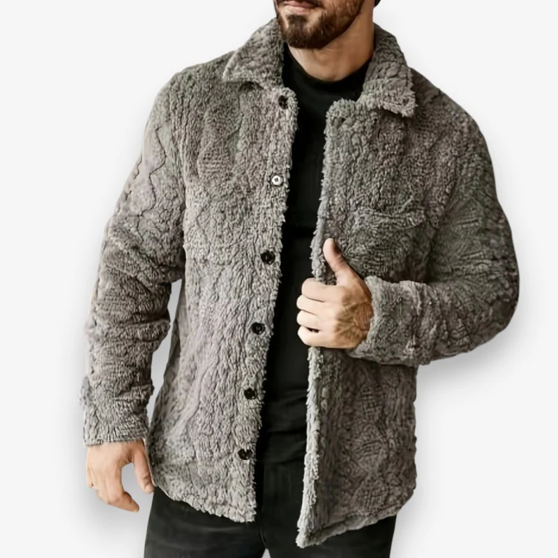 Oliver – Men's Long Sleeve Jacket with Down Collar - Image 3