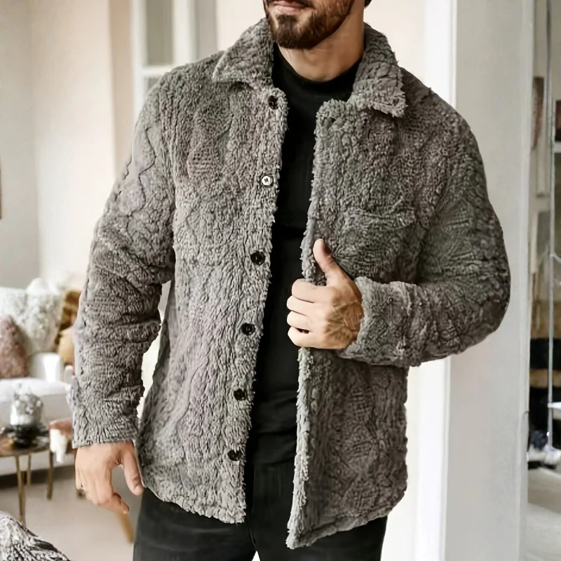 Oliver – Men's Long Sleeve Jacket with Down Collar - Image 7