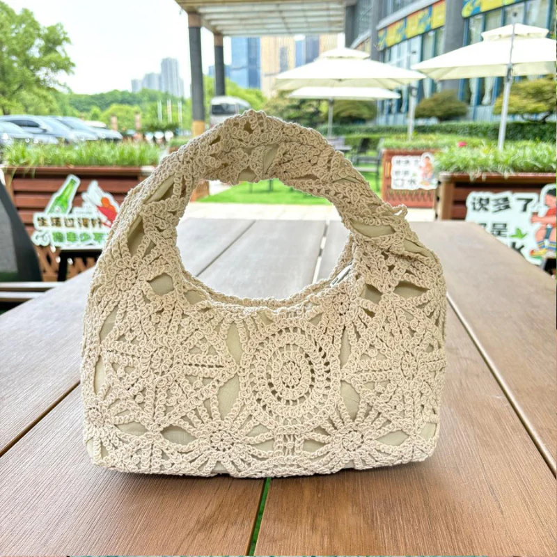 Penelope – Handbag with Openwork Pattern, Handle & Zipper Closure - Image 3
