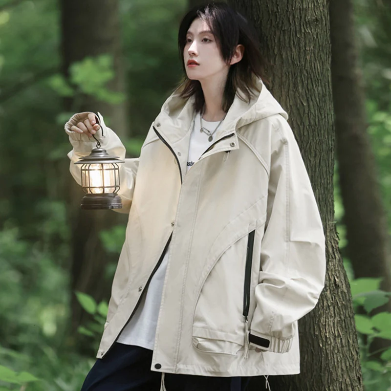 Penny – Women's Coat with Hood & Zipper Pocket - Image 6
