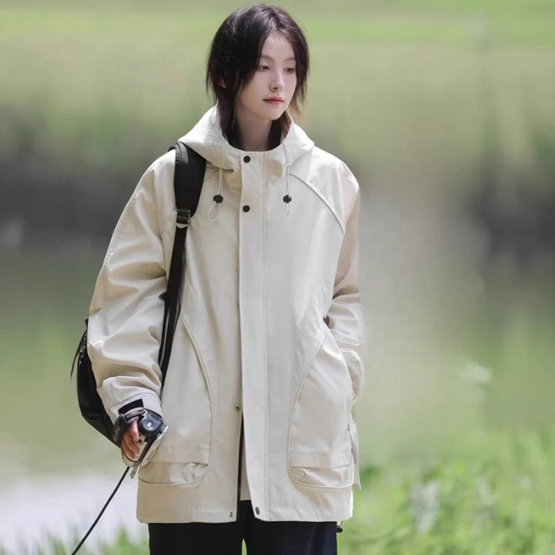 Penny – Women's Coat with Hood & Zipper Pocket - Image 7
