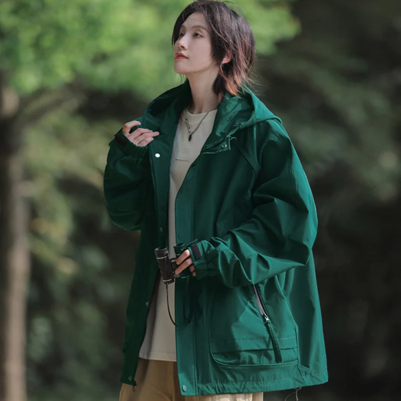 Penny – Women's Coat with Hood & Zipper Pocket - Image 9