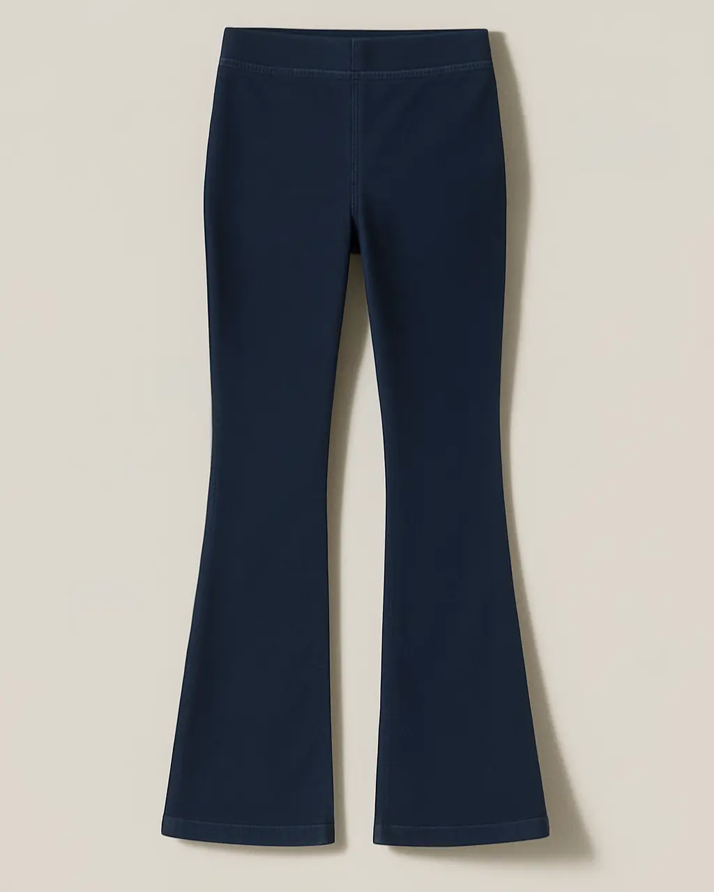 Women's High-Waisted Flared Polyester Trousers - Image 5