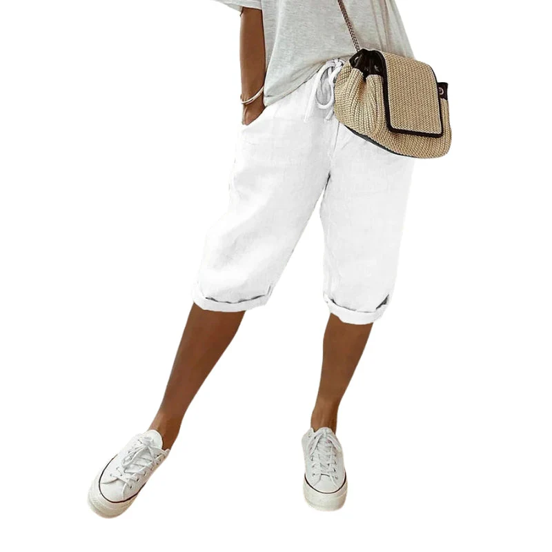 Rachel – Knee-Length Shorts with Drawstring and Pockets - Image 5