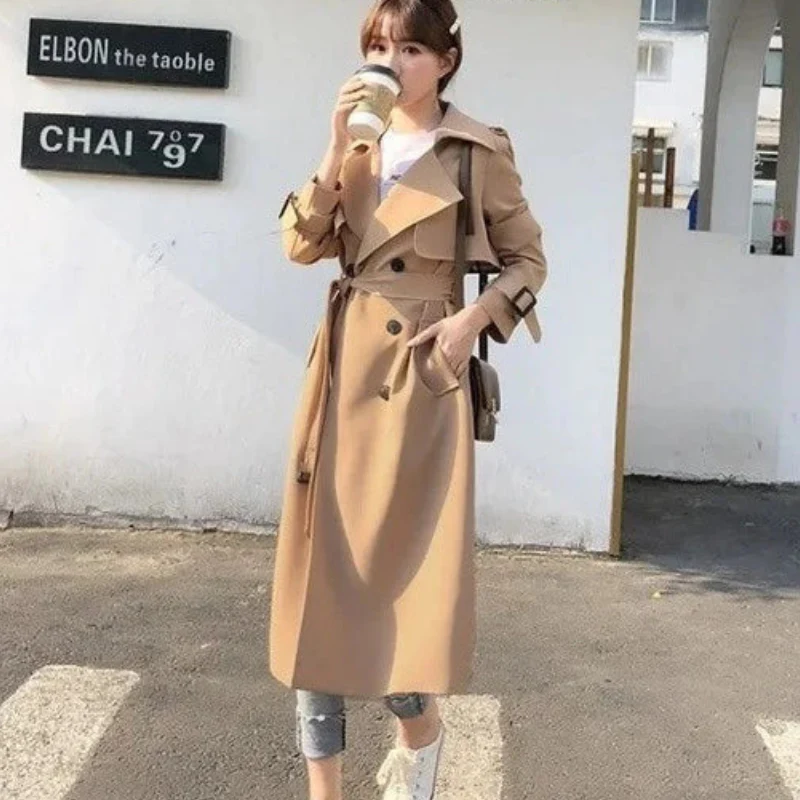 Sarah – Long Trench Coat with Belt and Button Closure - Image 10