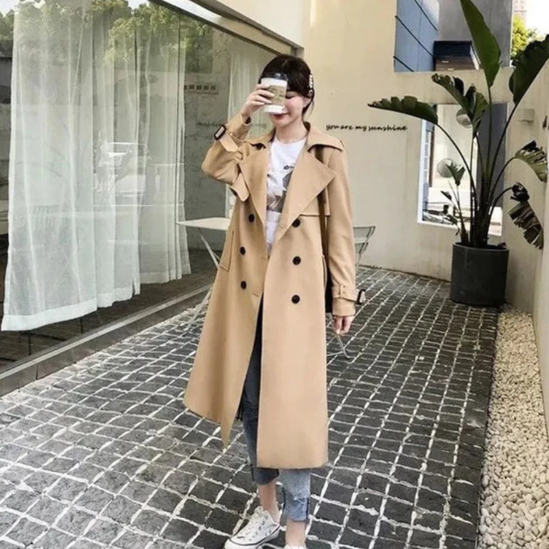 Sarah – Long Trench Coat with Belt and Button Closure - Image 11
