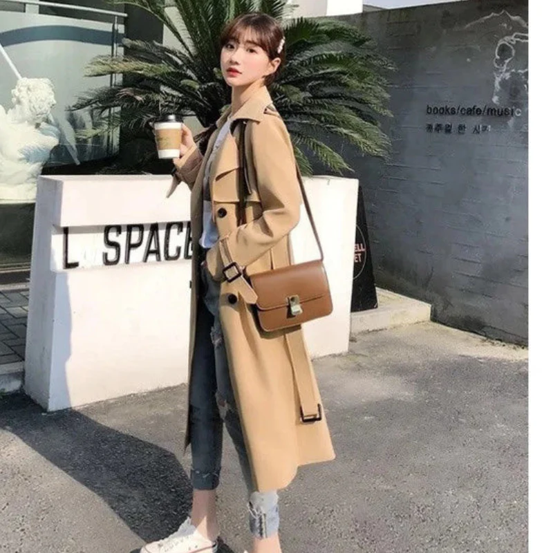 Sarah – Long Trench Coat with Belt and Button Closure - Image 9