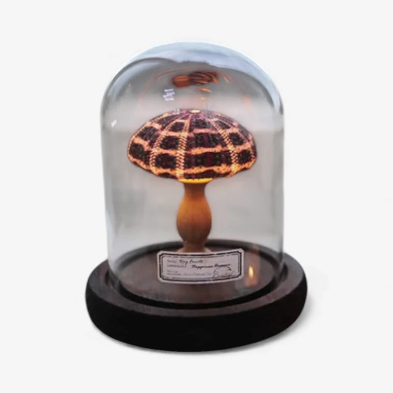 SeaLume – Mini LED Glass Bell Jar Lamp with Sea Mushroom Design