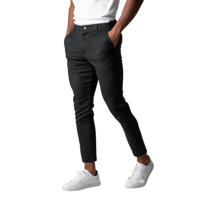 Silvan – Slim Fit Trousers with Elastic Waistband and Side Pockets - Image 2