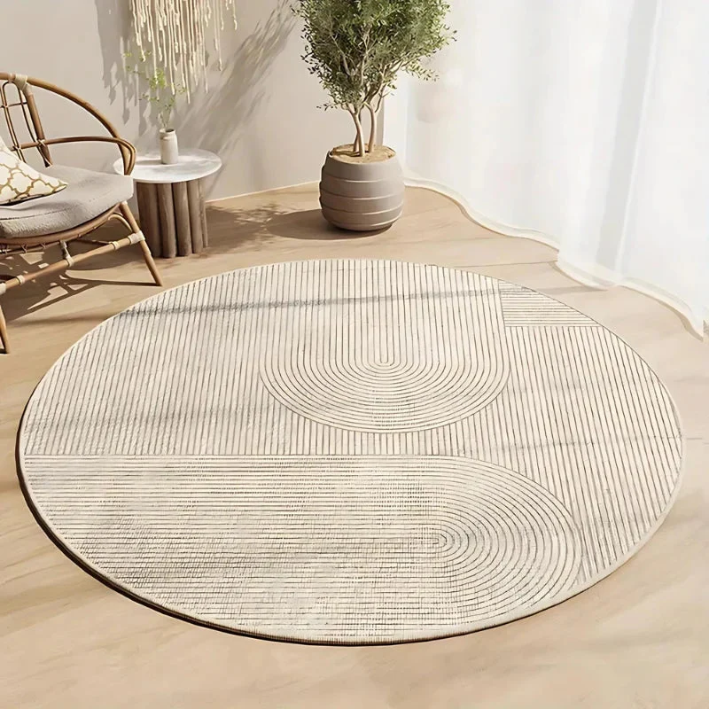SoftWeave – Modern Round Rug with Braided Design - Image 2
