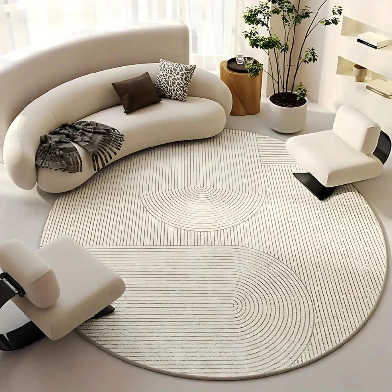 SoftWeave – Modern Round Rug with Braided Design - Image 4
