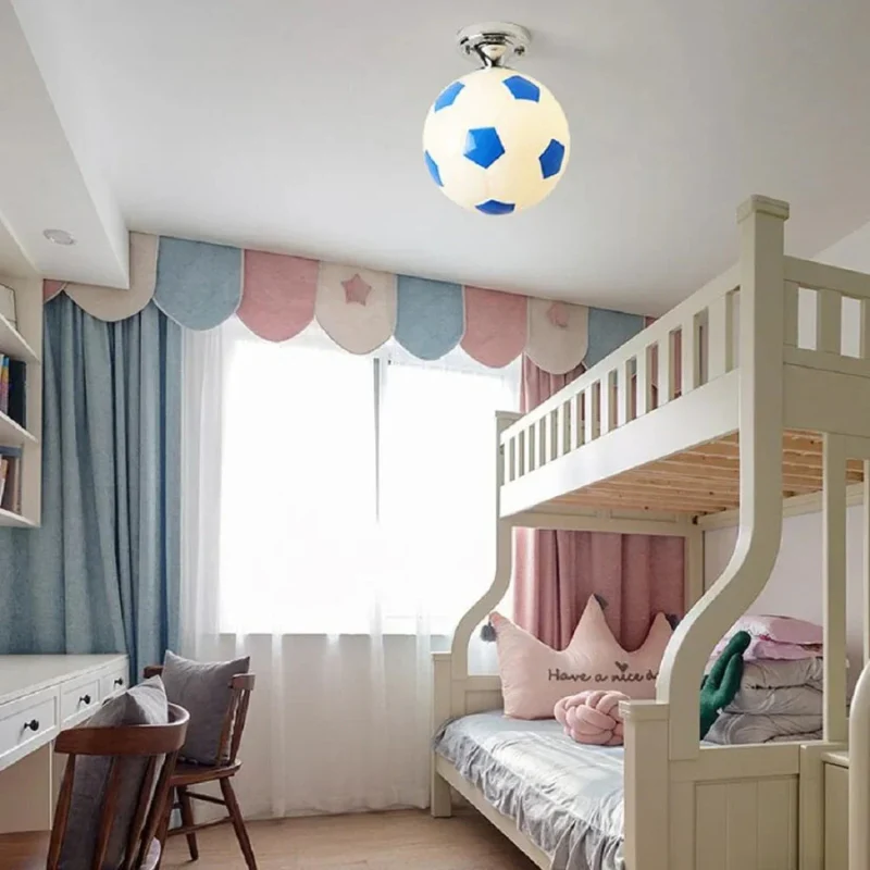 SportGlow – Round LED Ceiling Light with Football-Inspired Design - Image 6
