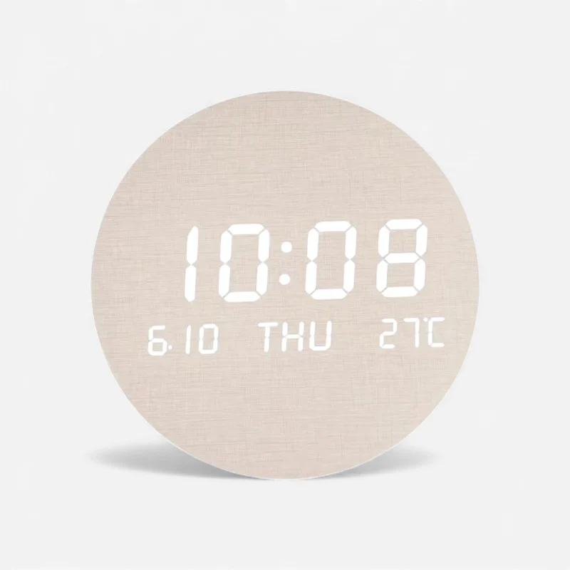TimeCircle – Round LED Digital Wall Clock with Time and Day Display - Image 3