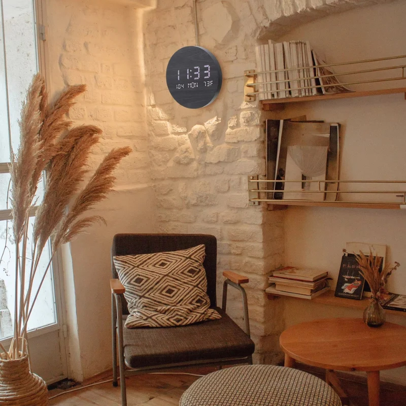 TimeCircle – Round LED Digital Wall Clock with Time and Day Display - Image 6