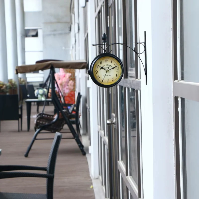 TimeView – Double-Sided Wall Clock with Curved Stand - Image 5