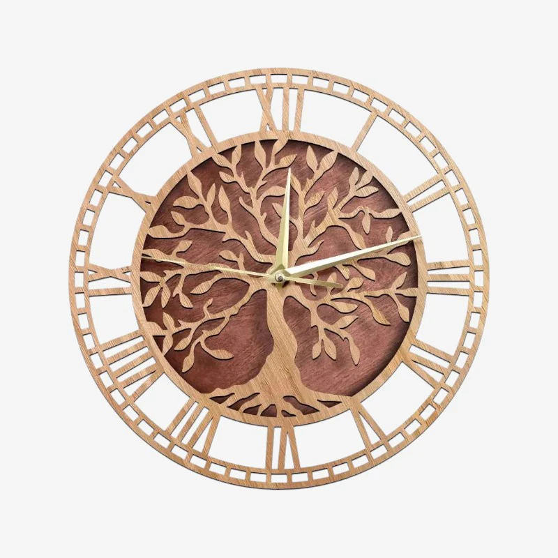 TreeTime – Wooden Wall Clock with Tree Design