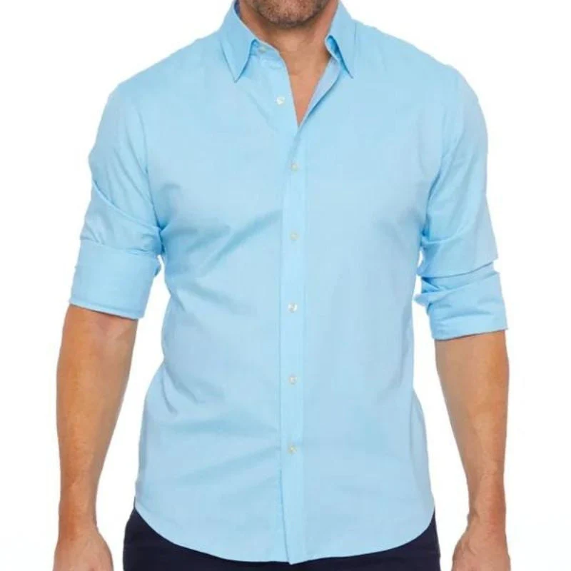 William – Men's Long-Sleeve Shirt & Hidden Zip - Image 6