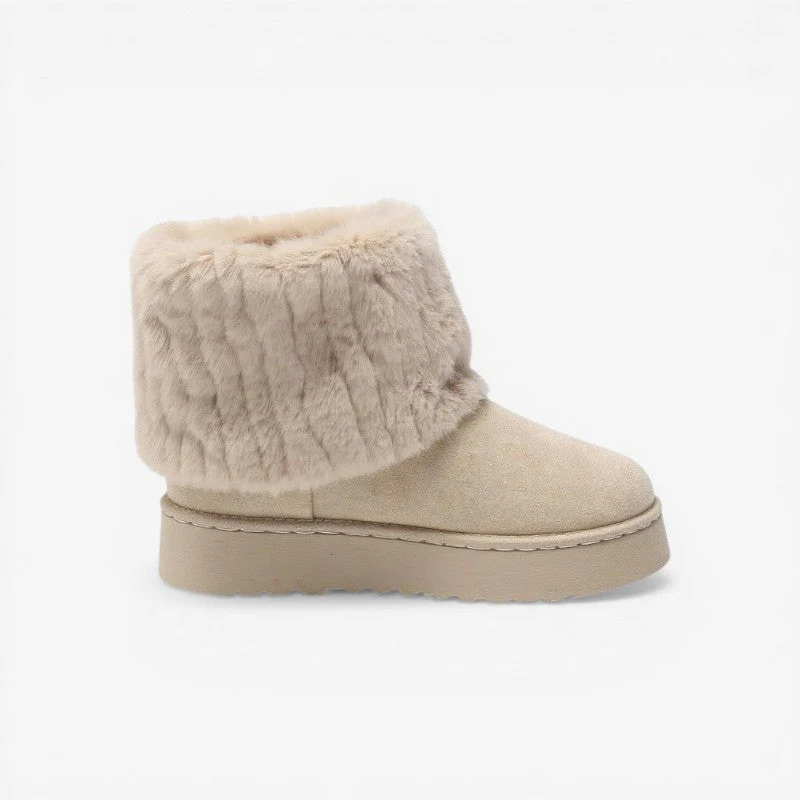 Women Ankle Boots Striped Design Non Slip Soles - Image 3