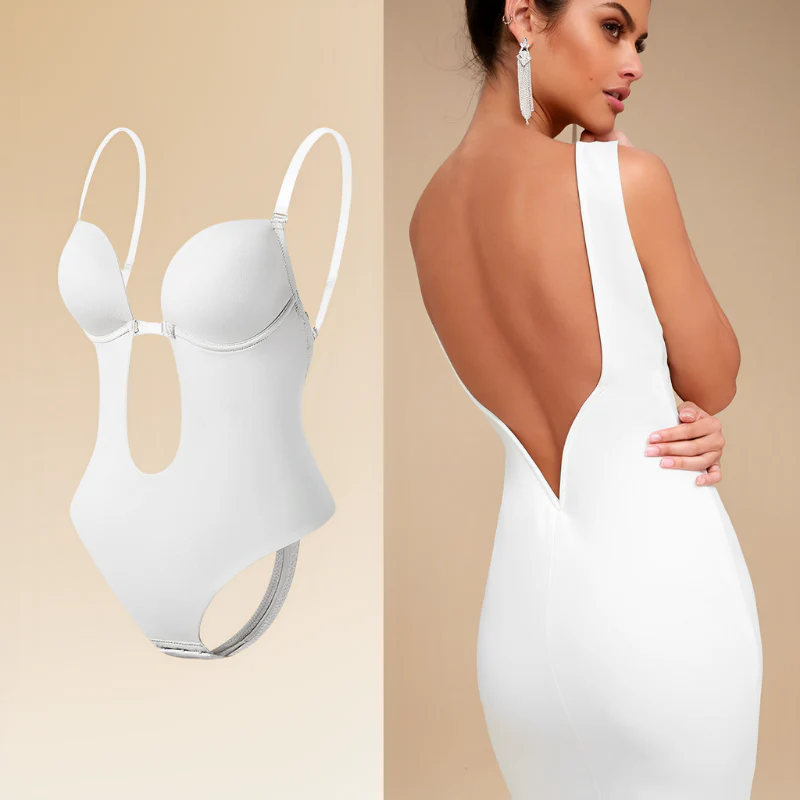 Women Backless Bodysuit Adjustable Straps - Image 4