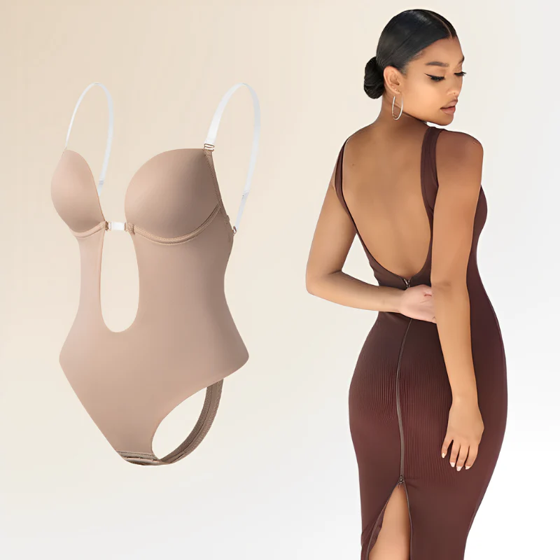 Women Backless Bodysuit Adjustable Straps - Image 6
