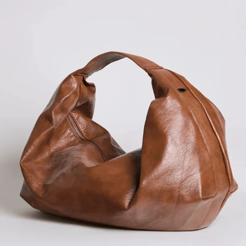 Women Large Shoulder Bag Zip Closure Interior Compartment - Image 10
