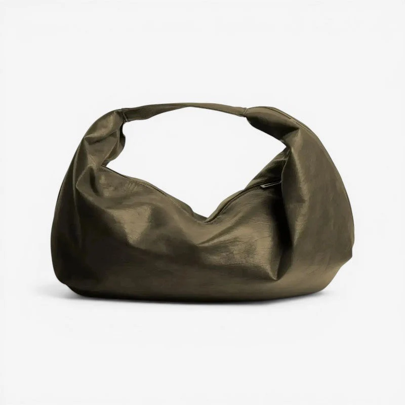 Women Large Shoulder Bag Zip Closure Interior Compartment - Image 3