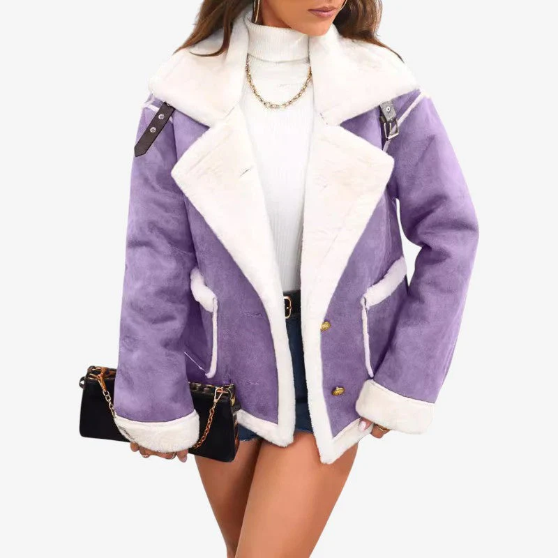 Women Long Coat Notched Collar Structured Fit - Image 5