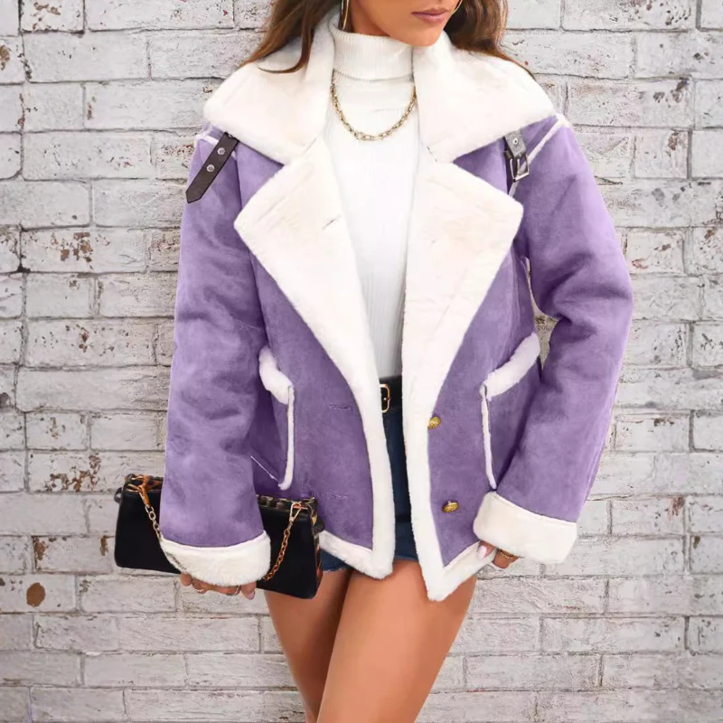 Women Long Coat Notched Collar Structured Fit - Image 8