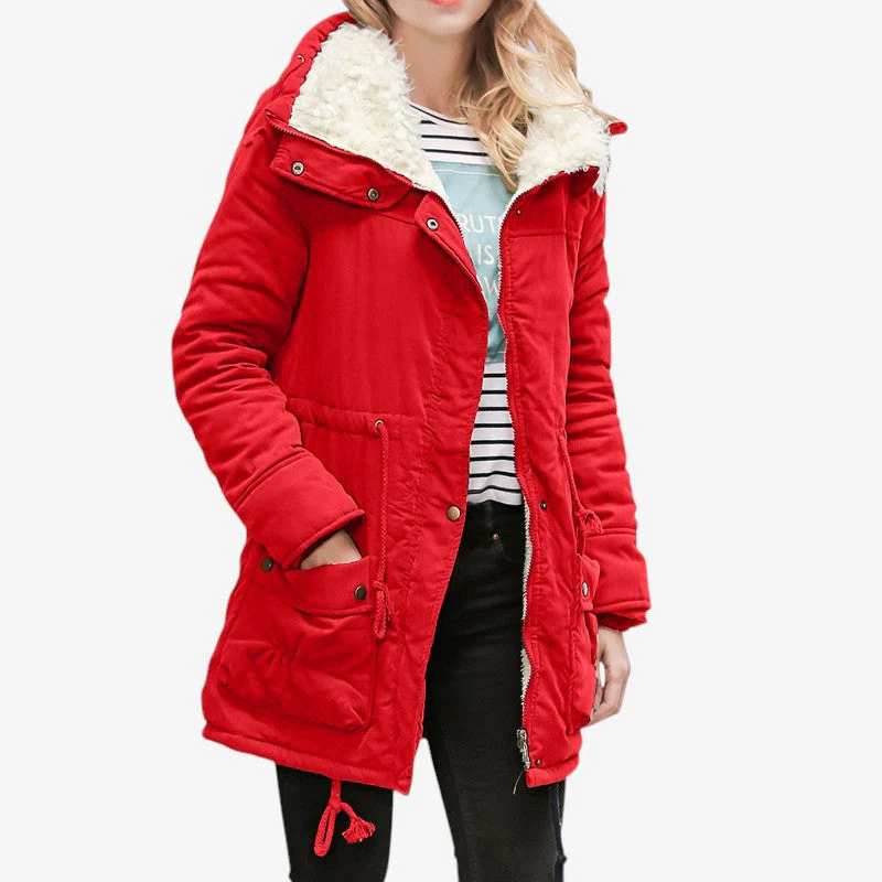 Women Long Sleeve Jacket with Button Front