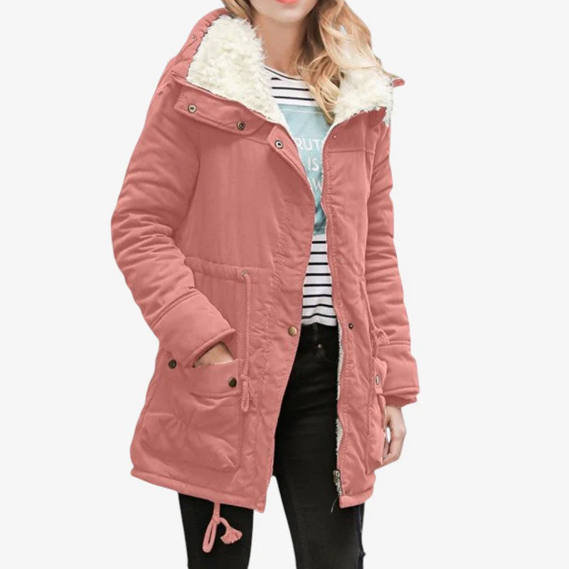Women Long Sleeve Jacket with Button Front - Image 3