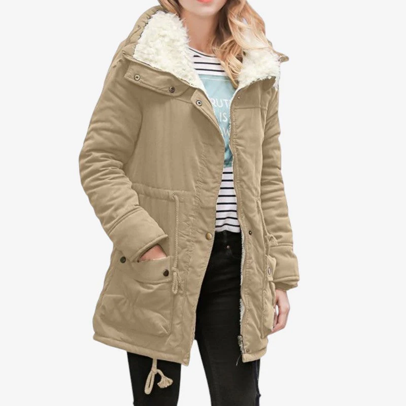 Women Long Sleeve Jacket with Button Front - Image 5
