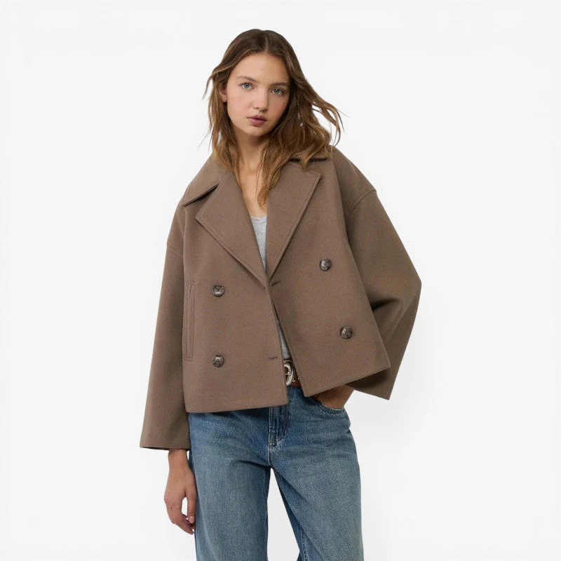Women’s Cropped Double-Breasted Jacket - Image 7