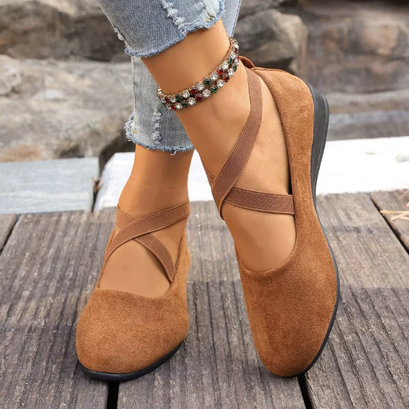 Women’s Flat Shoes with Criss-Cross Straps - Image 5