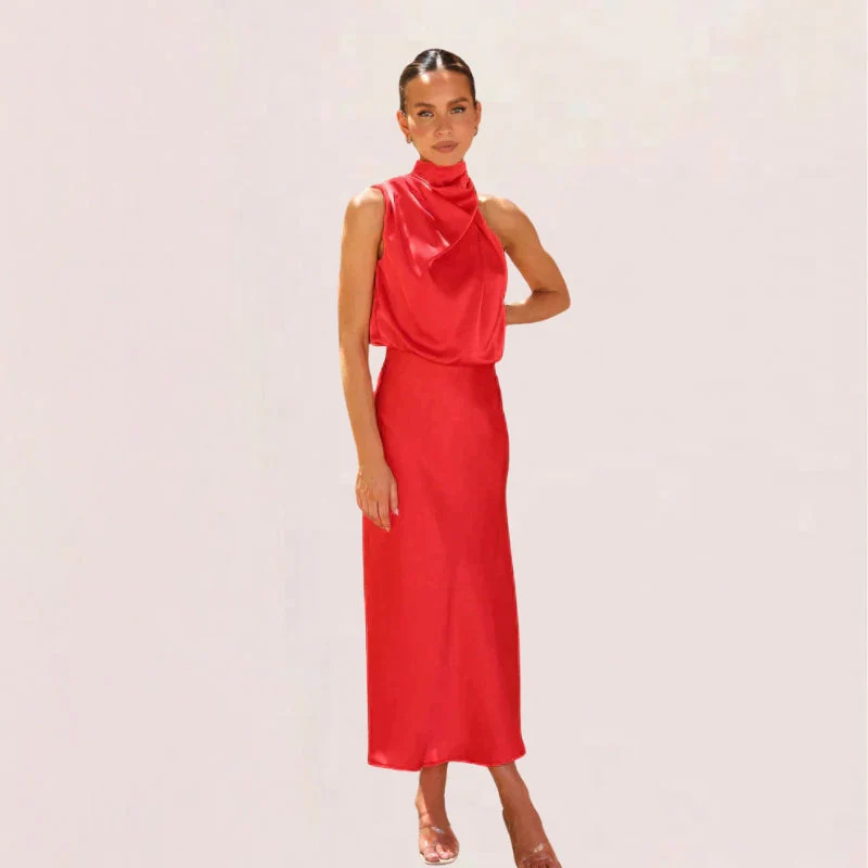 Women’s Halter Neck Midi Dress - Image 13