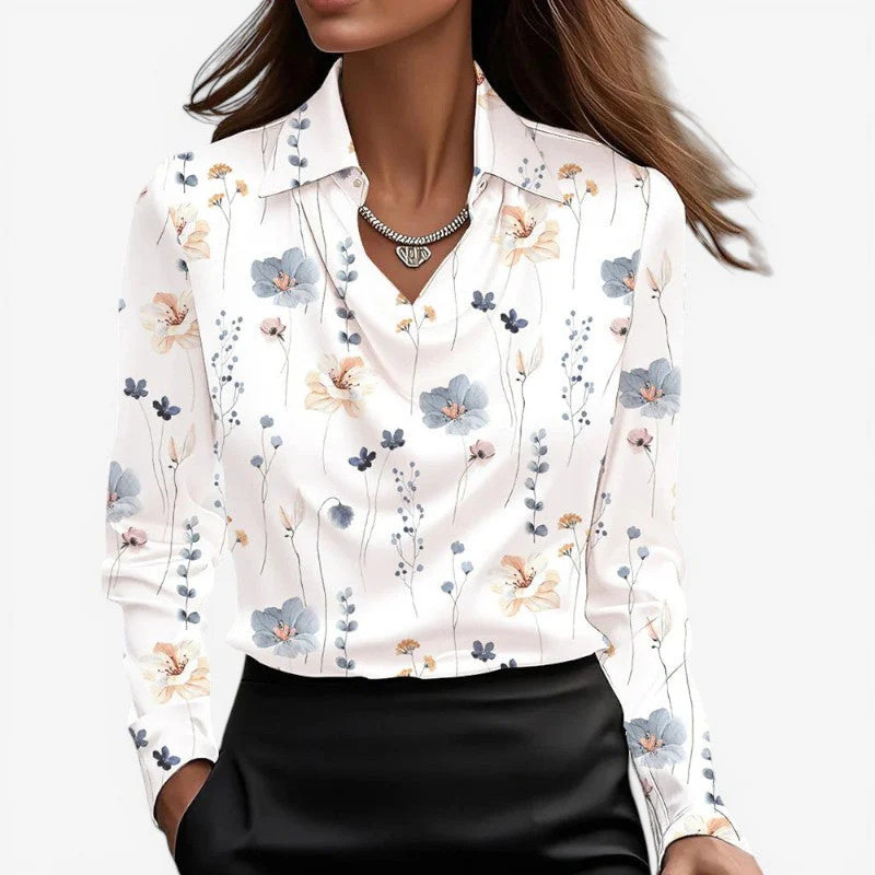 Women’s High Collar Slim Fit Blouse - Image 9