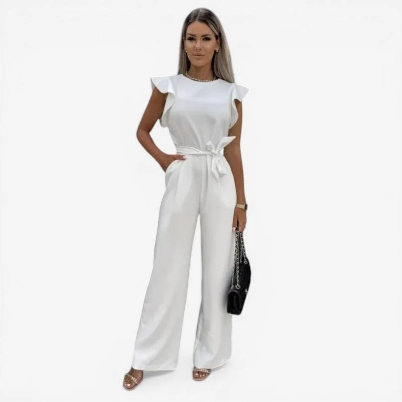 Women’s Jumpsuit with Butterfly Sleeves & Wide Leg - Image 2
