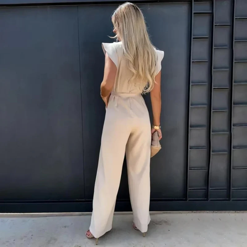 Women’s Jumpsuit with Butterfly Sleeves & Wide Leg - Image 7