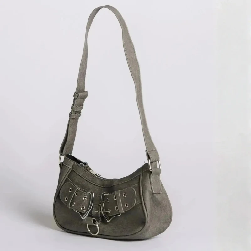Women Shoulder Bag Adjustable Straps Buckle - Image 3