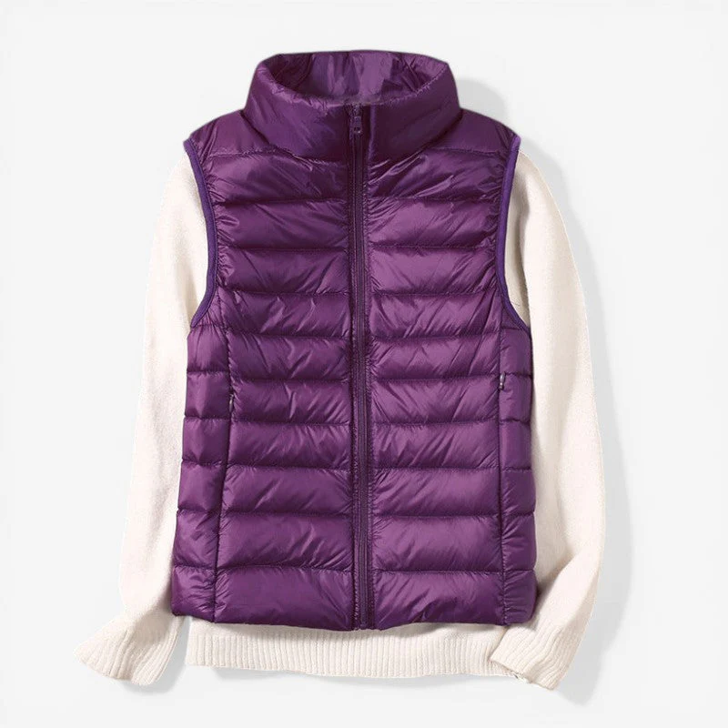 Women Sleeveless Vest With Zip Front - Image 11