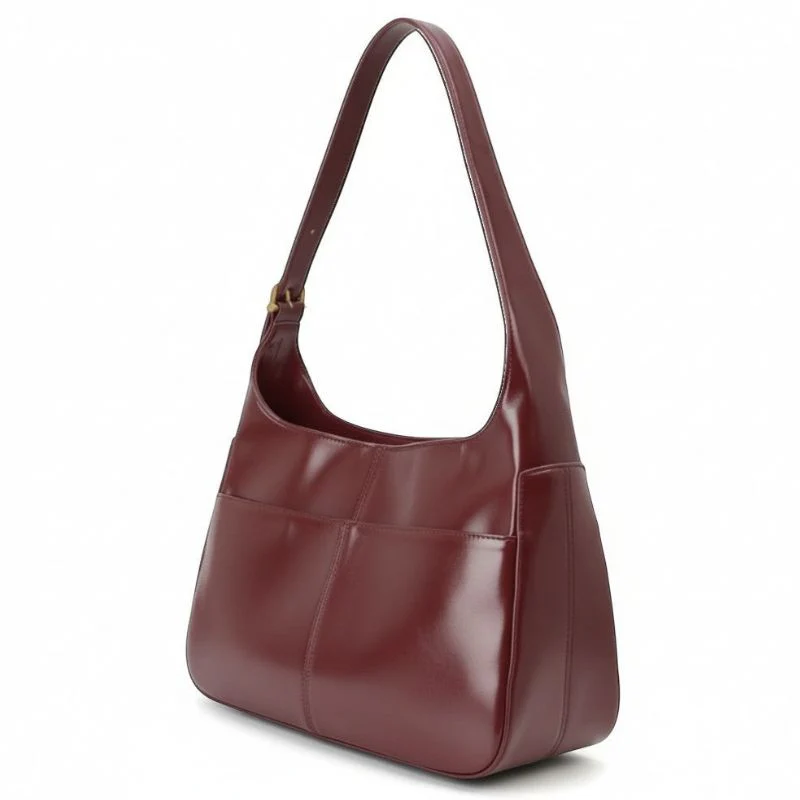Women Structured Shoulder Bag With Adjustable Strap - Image 3