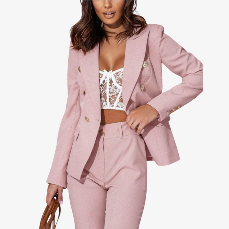 Women's Blazer & Wide Leg Trousers Set - Image 7